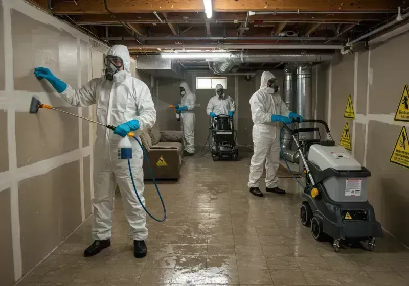 Basement Moisture Removal and Structural Drying process in Lincoln County, NE